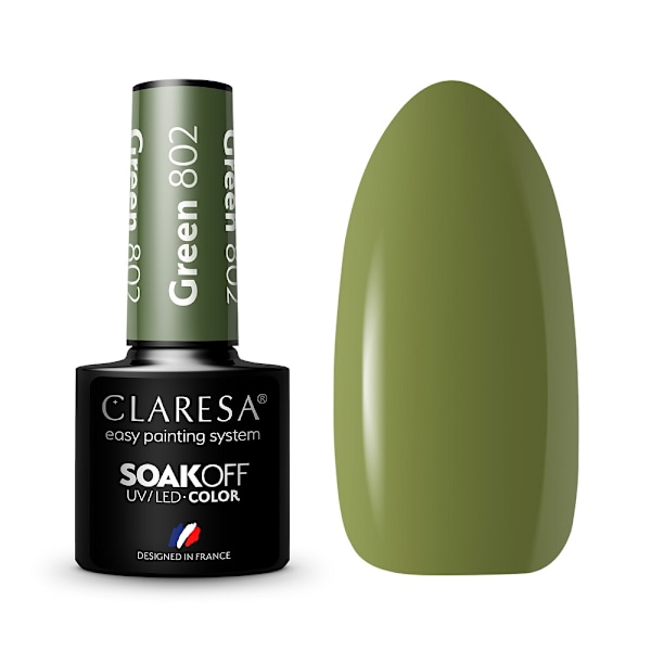 Claresa Soak Off UV/LED Grön Hybridlack 802/ 5g.