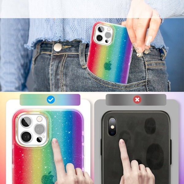 Kingxbar Ombré Skal för iPhone 12 Pro Max - Flerfärgad Design