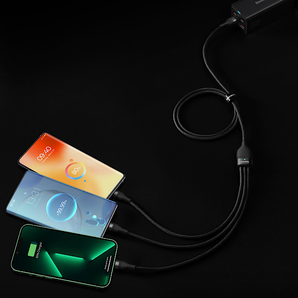 Baseus Flash Series II Kabel USB till Typ C/Lightning/micro USB