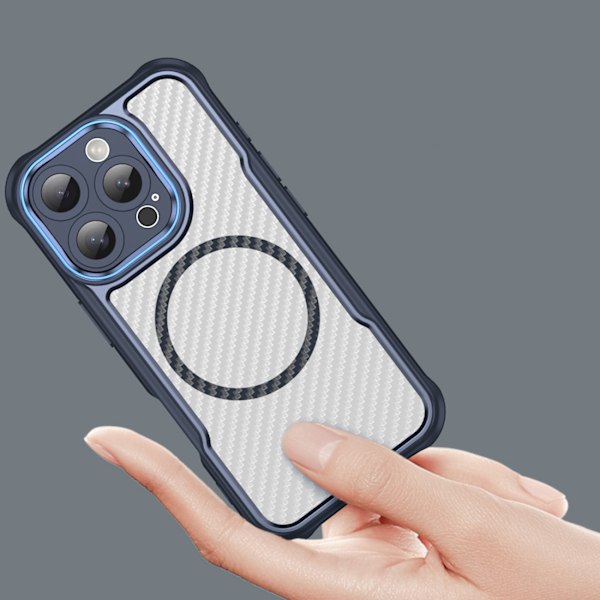 Leading Series MagSafe Silikonfodral för iPhone 16 Pro Max - Blå