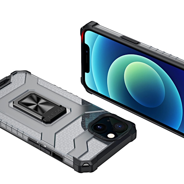 Kristallklar Ringfodral med Magnetiskt Stöd för iPhone 13 Mini -