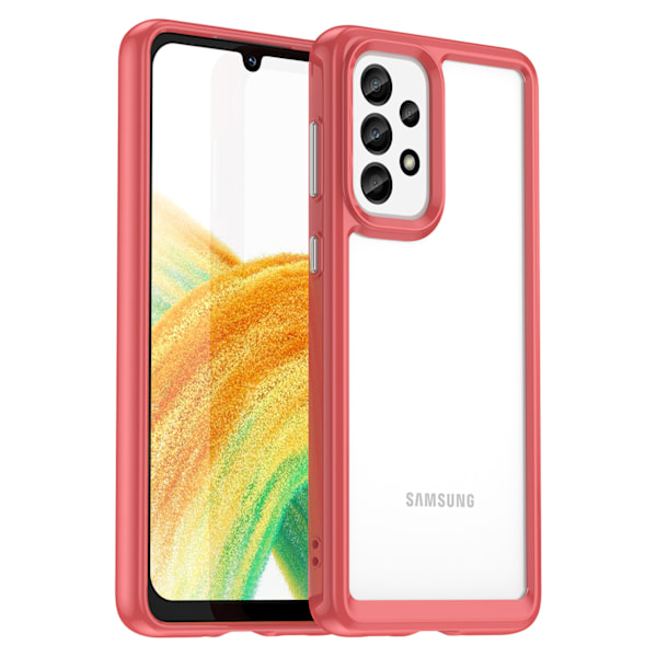 Skyddande Röd Fodral för Samsung Galaxy A33 5G - Flexibel Ram