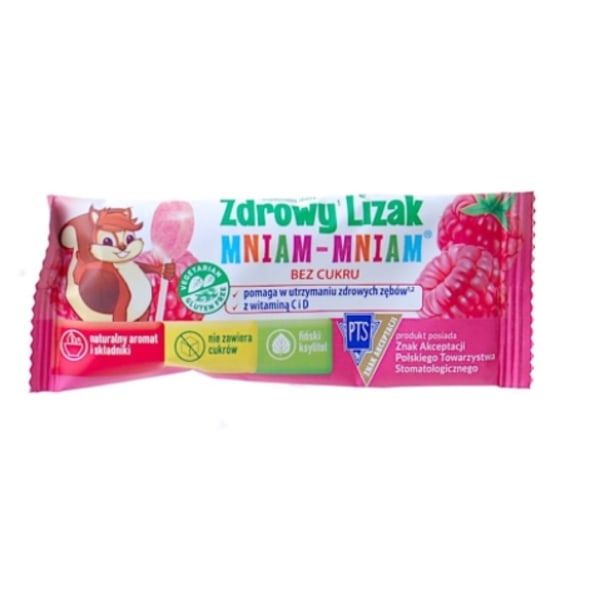 Hallonsmakande Hälsosam Lollipop - Ett Smaskigt Nöje/ 1 styck
