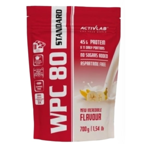Vassleproteinpulver 80 Standard med Banansmak - 700g