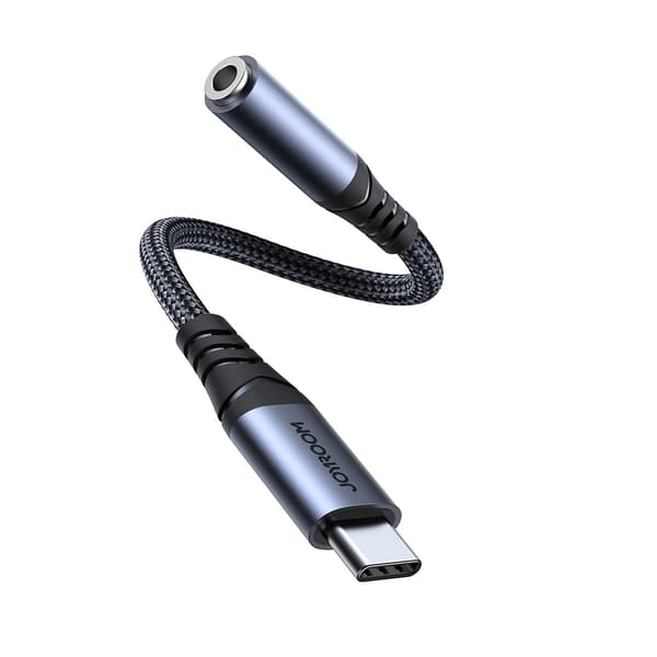 Joyroom SY-C01 USB-C till 3/5 mm mini-jack Adapter - svart