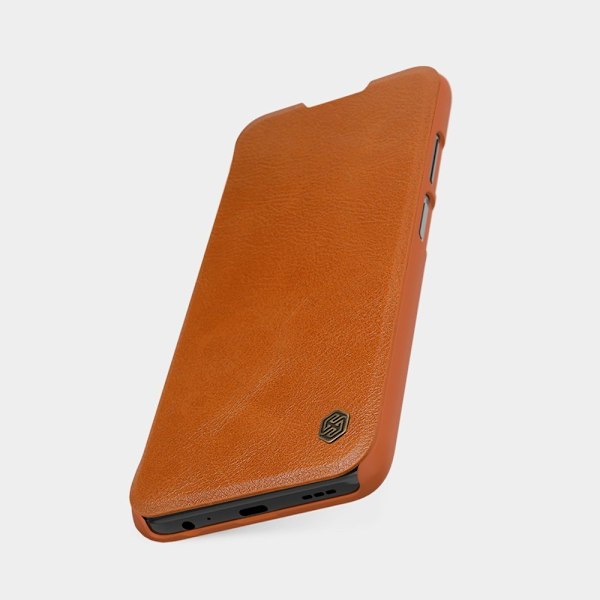 Nillkin Qin Läderfodral för Xiaomi Redmi Note 9T 5G Brun