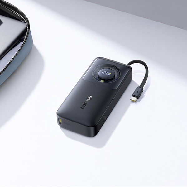 Powerbank Baseus Free2Pull 10000mAh 30W med USB-C-port och utdra