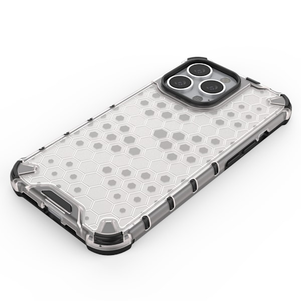 Pansar Skal Honeycomb med Gelram för iPhone 13 Pro - Genomskinli