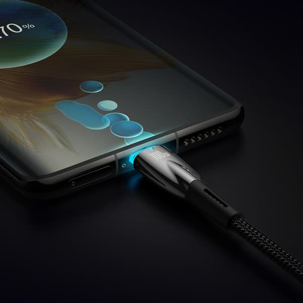Baseus USB-C till USB-C Kabel 1m 100W 5A 480Mb/s Svart