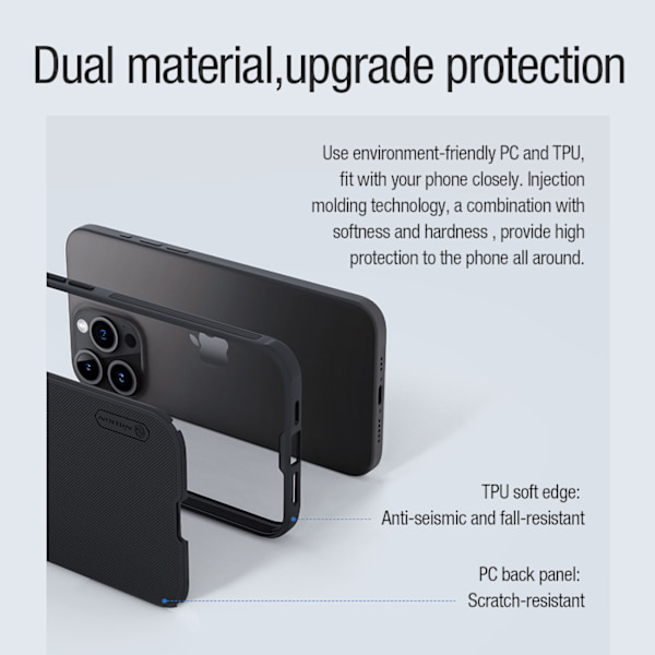 Nillkin Super Frosted Shield Pro Magnetisk Fodral för iPhone 15