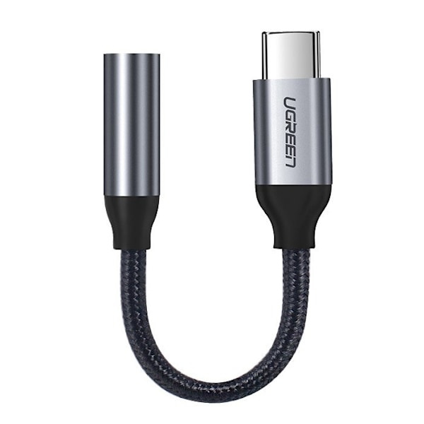 Ugreen Adapter för Hörlurar 3/5 mm till USB Typ C 10 cm Grå (306