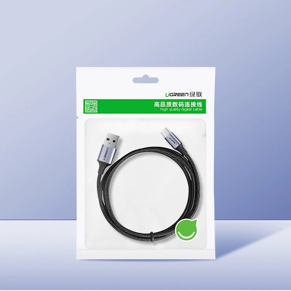 Ugreen USB-A till USB-C Kabel 1.5m QC 3.0 3A - Grå