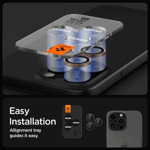 Spigen Optik Pro GLAS.TR ”EZ FIT” 2-PACK Kameraskydd för iPhone