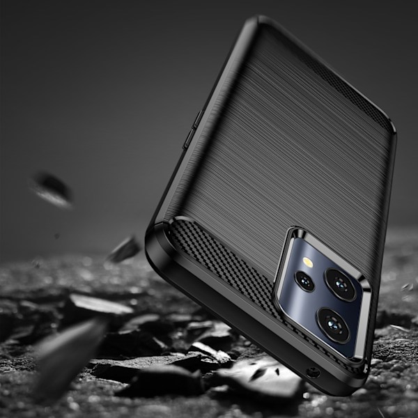 Realme 9 Pro Flexibelt Skyddsfodral - Svart Karbon Stil