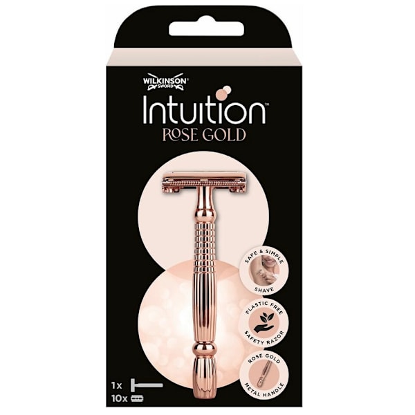 Wilkinson Intuition Rosa Guld Rakhyvel för Kvinnor med Utbytbara