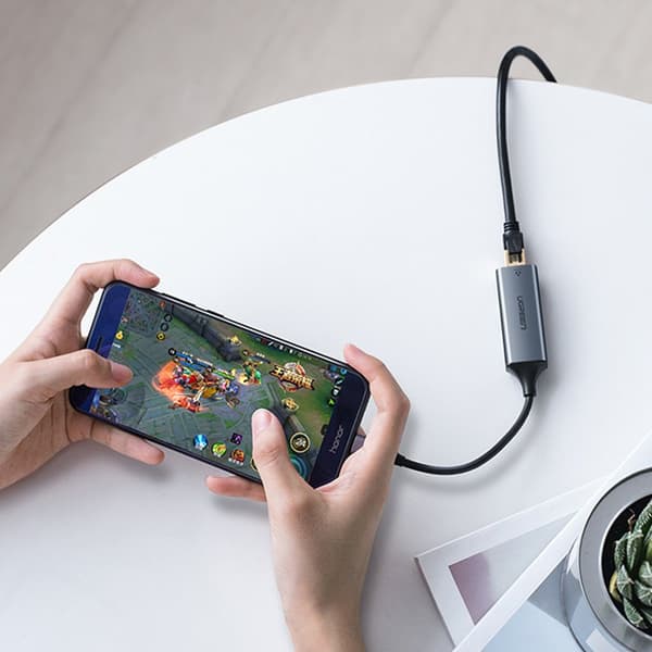 Ugreen Externt Nätverkskort RJ45 - USB Typ C (1000 Mbps/1 Gbps)