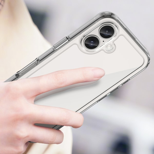 iPhone 16 Plus Transparent Gelram Fodral - Outer Space Design