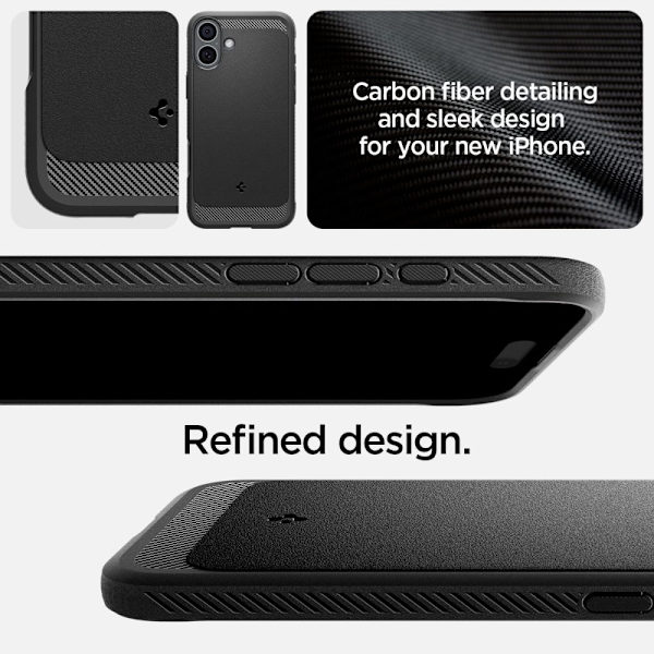 Spigen Rugged Armor MagSafe Skal för iPhone 16 - Svart