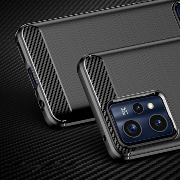 Flexibelt Kolfiberfodral för Realme 9 Pro/9 Pro Plus – Svart