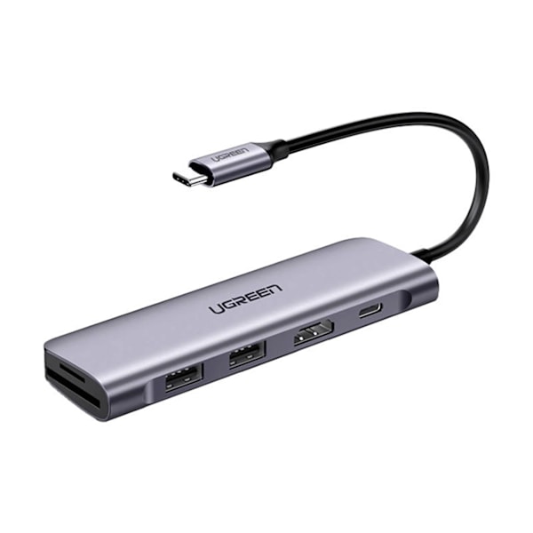 Ugreen CM195 6-i-1 Adapter USB-C: HDMI & 2x USB-A 3.0 & USB-C PD
