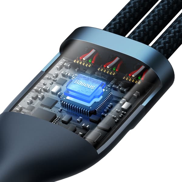Baseus Flash Series II 3-i-1 Snabb laddningskabel USB-A till USB