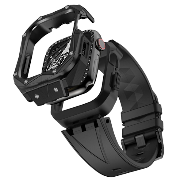 Kingxbar CYF140 2i1 robust stålskal för Apple Watch SE/ 6/ 5/ 4