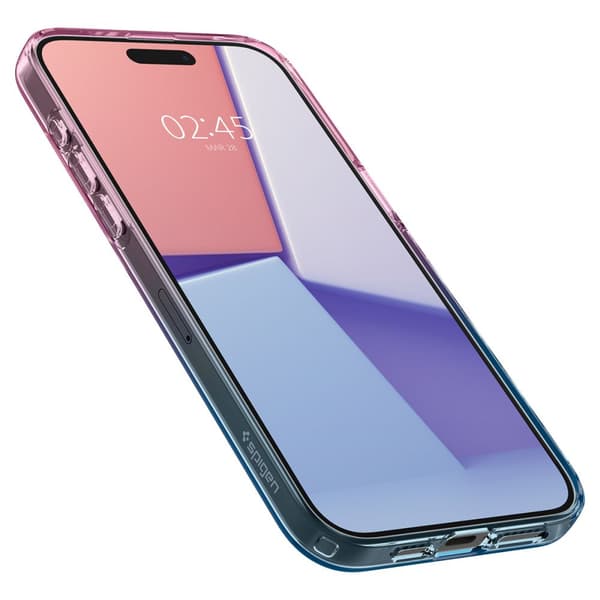 Spigen Liquid Crystal-Fodral för iPhone 15 Pro - Rosa och Blå