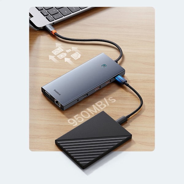 Baseus PortalJoy Serie 13-i-1 USB-C HUB - HDMI/DP/VGA/USB-A/USB-