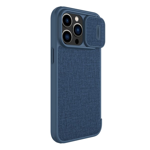 Nillkin Qin Cloth Pro Skal för iPhone 14 Pro Max Blå - Kamerasky
