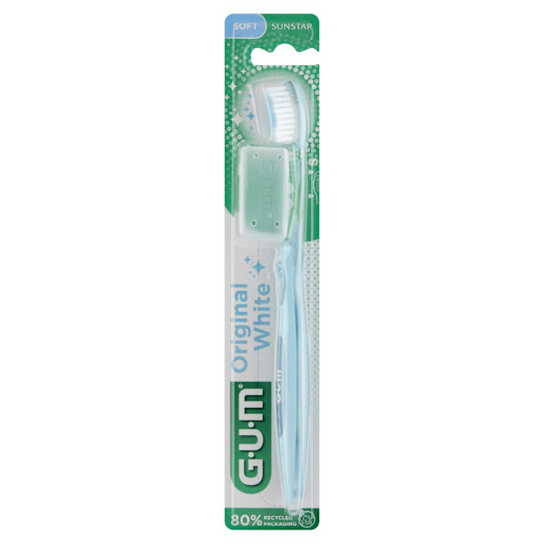 Sunstar GUM Mjuk Tandborste för Vitare Tänder/ Modell 561