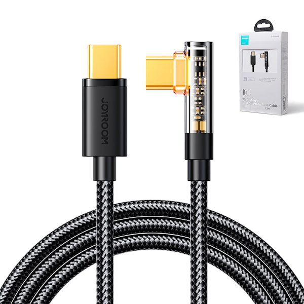 Joyroom 100W Gaming-kabel S-CC100A6 USB-C (vinklad) / USB-C (rak