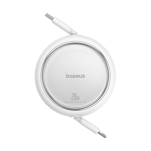 Baseus Free2Pull Indragbar Kabel USB-C/Lightning 20W 1m - Vit