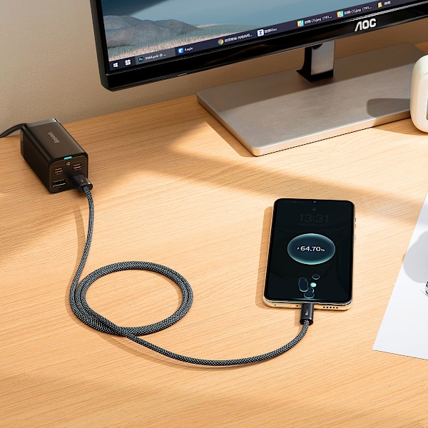 Baseus Dynamic Serien Kabel USB till USB Typ C 100W 1m Grå (CALD