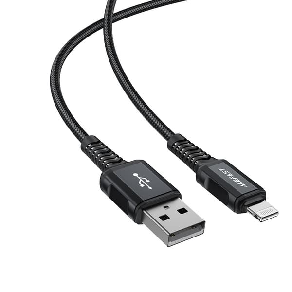 Acefast MFI Certifierad USB till Lightning Kabel 1/8m/ 2/4A Svar