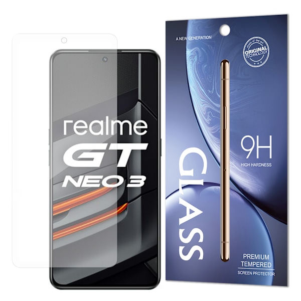 Härdat Glas 9H för Realme GT Neo 3 – Förpackning i kuvertform