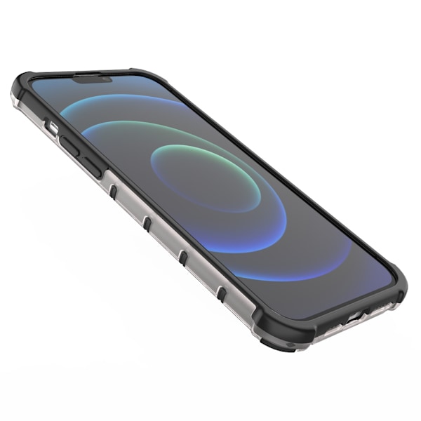 iPhone 13 Pro Max Stöttåligt Skal med Silikonram - Grön Honeycom