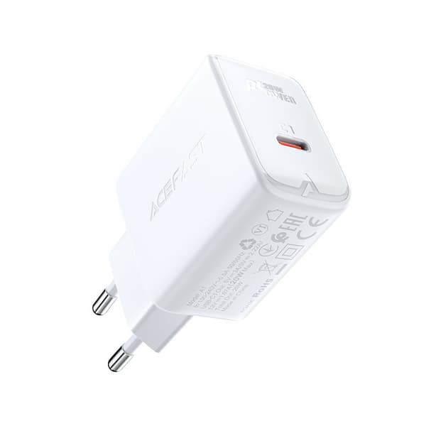 Acefast Snabbladdare Väggladdare USB Typ C 20W Power Delivery Sv