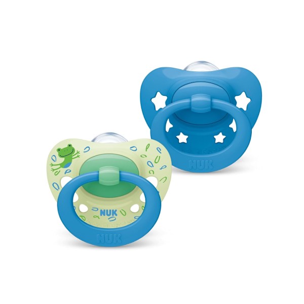 Nuk/ Geni färg/ Silikon Napp 18-36 mån/ 2-pack