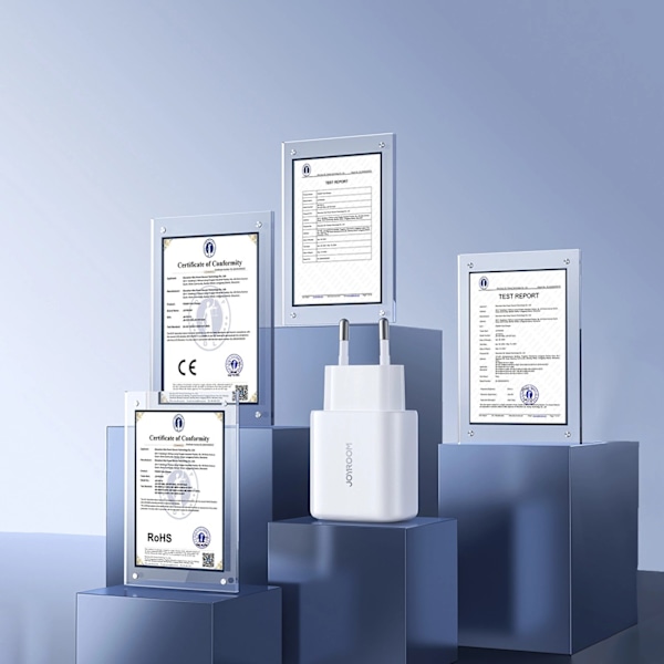 Joyroom JR-TCF12 Väggladdare 2x USB-C 20W PD/QC 3.0 - Vit