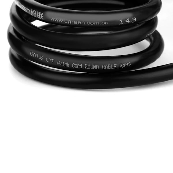 Ugreen Ethernetkabel NW112 RJ45 F/UTP Cat. 6 1 Gbps 5m - svart