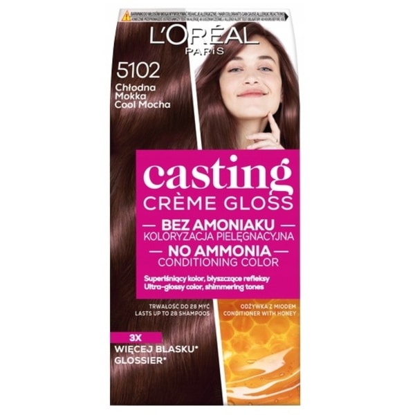 L'oréal Casting Gloss Hårfärg 5102 Cool Mocha/ 48 ml + 72 ml + 6