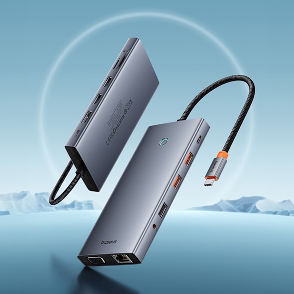 Baseus PortalJoy Serie 13-i-1 USB-C HUB - HDMI/DP/VGA/USB-A/USB-