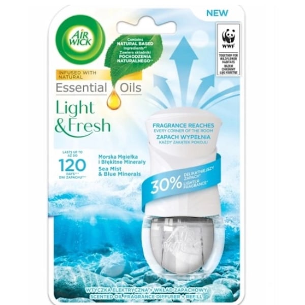Luftrenare med Air Wick Light & Fresh Doft - Havstankar & Blåa M