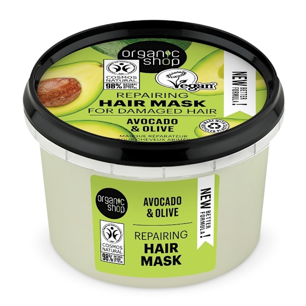 Ekologisk Hårmask med Avokado & Oliv - Återuppbyggande/ 250 ml