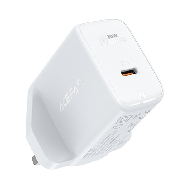Acefast GaN Laddare (UK-kontakt) USB-C 30W/ Power Delivery/ PPS/