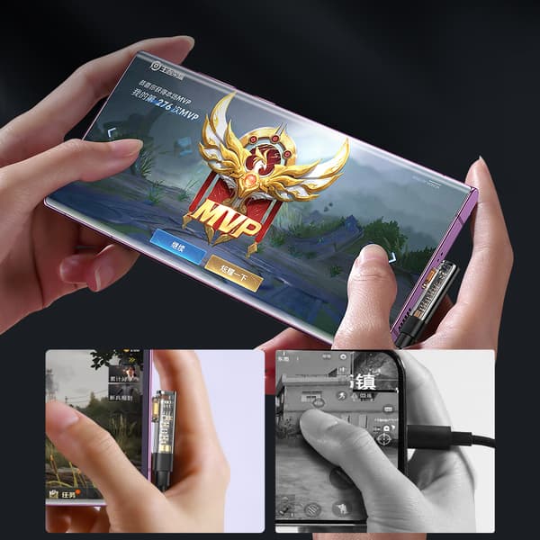 Joyroom Gaming Kabel S-UC027A6 USB-C vinklad / USB-A rak 3A 1/2