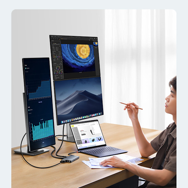 Baseus PortalJoy Serie 13-i-1 USB-C HUB - HDMI/DP/VGA/USB-A/USB-