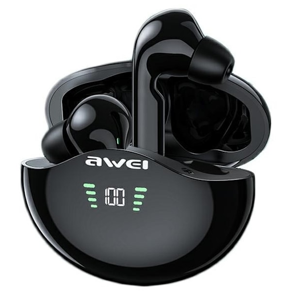 Awei Trådlösa Bluetooth 5.1 Hörlurar T12P TWS med Dockningsstati