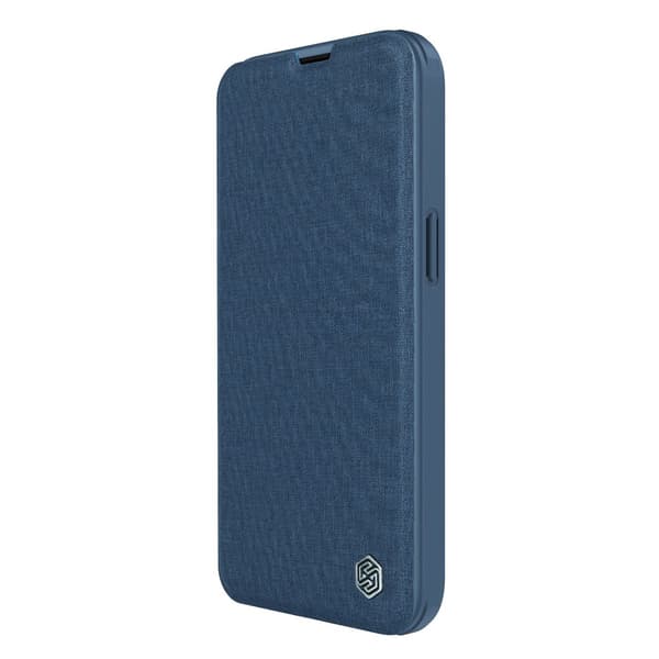 Nillkin Qin Cloth Pro Fodral för iPhone 14 Plus – Blått Flippfod