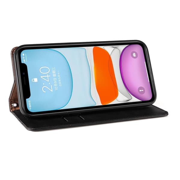 Magnetiskt Fodral för iPhone 12 - Plånbok och Mini Handledsrem -